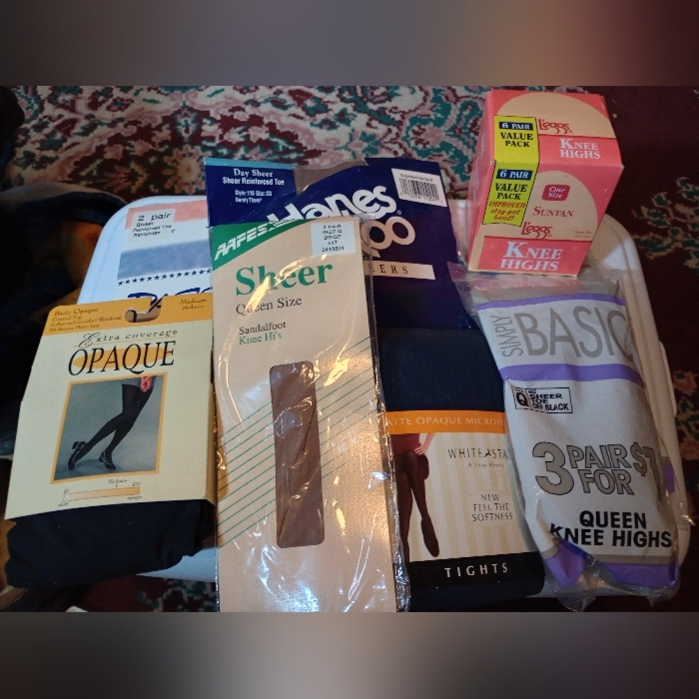 LOT of hose, knee highs, new.